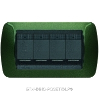 Bticino LV Металлический Зелёный Рамка на 4 модуля
