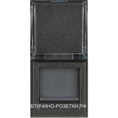 Розетка компьютерная 1-ая кат.6, RJ-45 STP (интернет) 1 модуль, цвет Антрацит, Bticino 